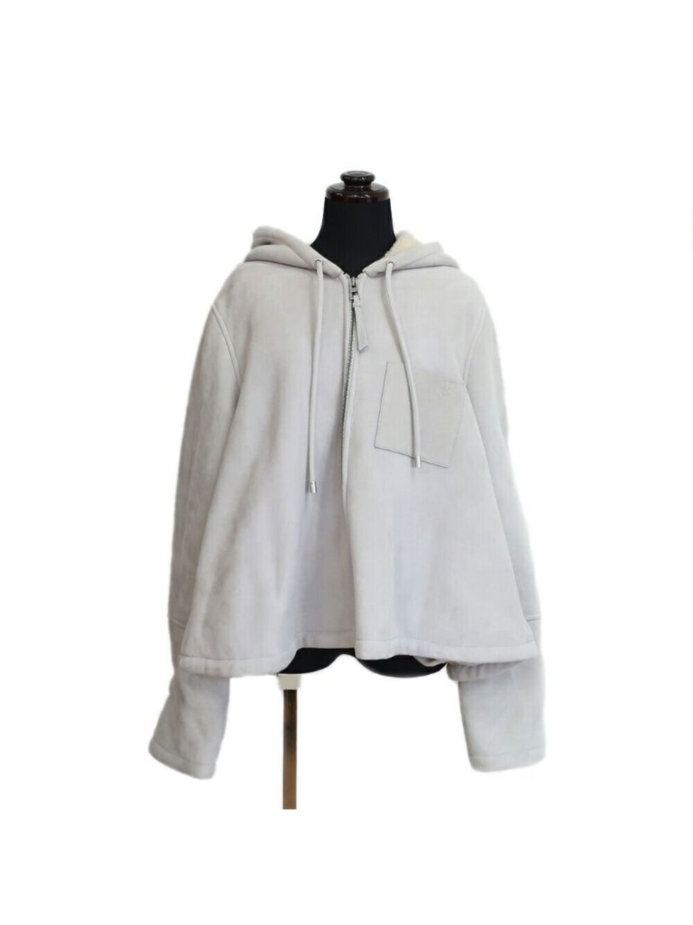 Loewe Ten Hooded Coat 38 Shearling Leather